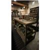 Image 7 : STEEL FRAMED WITH WOOD TOP WORK TABLE AND CONTENTS - FITTINGS, HARDWARE, PUNCH SETS, PARTS