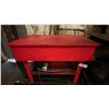 Image 5 : RED METAL PARTS WASHER/SOLVENT TANK AND ELECTRIC BARREL PUMP
