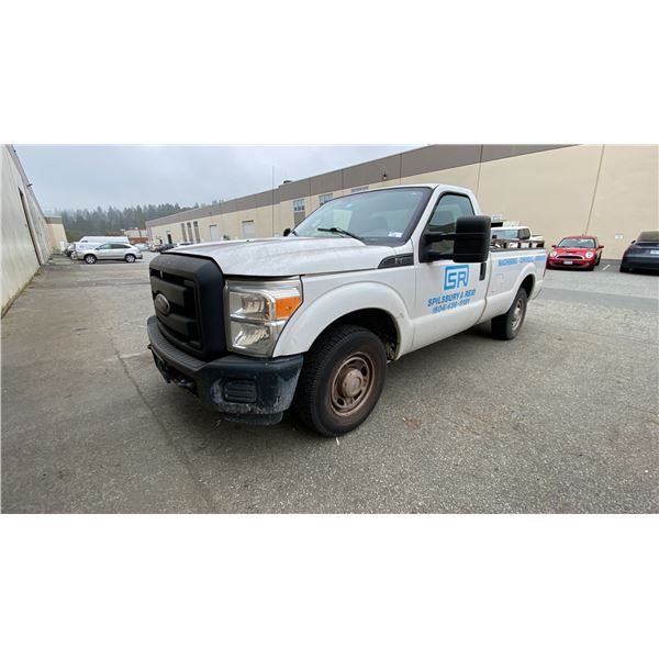 2014 FORD F-250 SUPERDUTY, 2DR PU, WHITE, VIN 1FTBF2A62EEA00355,