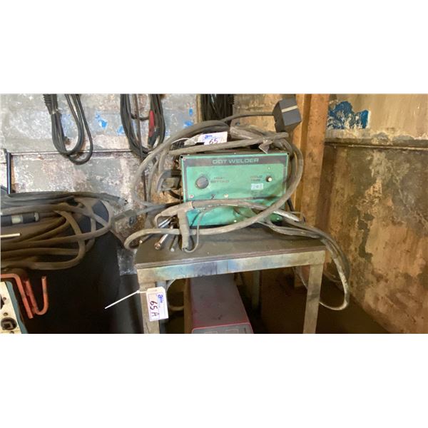 WESTERN ARCTRONICS MODEL WA27A ROCKER ARM SPOT WELDER WITH MOBILE WORK CART