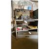 Image 1 : METAL FRAME WITH WOOD SHELVES WORK BENCH WITH CONTENTS - LARGE TOOL BOX, TIGER