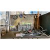 Image 2 : METAL FRAME WITH WOOD SHELVES WORK BENCH WITH CONTENTS - LARGE TOOL BOX, TIGER