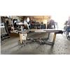 Image 1 : CUSTOM MADE STEEL WORK TABLE WITH ELECTRIC TURNING SYSTEM AND 3 JAW LATHE CHUCK - APPROX, 5FT X