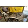 Image 5 : 3 TIER METAL SHELVING UNIT AND CONTENTS - MOSTLY VEHICLE PARTS, SOME TOOLS AND SCRAP METAL