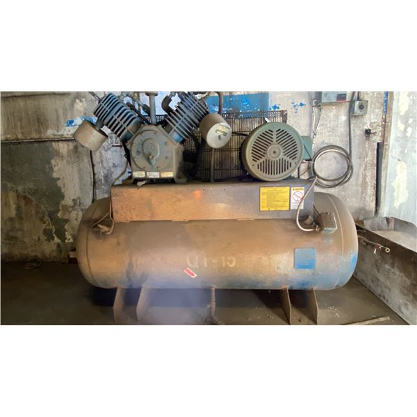 QUINCY INDUSTRIAL HORIZONTAL AIR COMPRESSOR - MANCHESTER TANK RATED 200PSI