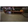 Image 2 : 2 SHELVES OF MACHINIST STEEL PARTS AND ACCESSORIES AND STEEL WORK TABLE -