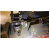 Image 4 : 2 SHELVES OF MACHINIST STEEL PARTS AND ACCESSORIES AND STEEL WORK TABLE -