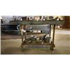 Image 1 : MOBILE STEEL WORK TABLE WITH ASSORTED MACHINIST STEEL PARTS AND ACCESSORIES -