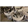 Image 6 : 5 LORDCO PALES FILLED WITH ASSORTED MILLING AND LATHE MACHINIST ATTACHMENTS AND HARDWARE