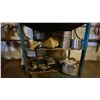 Image 4 : 6 TIER METAL SHELF UNIT WITH CONTENTS - METAL CHUCK JAW SPACERS, TAPE, SOME TOOLS AND HARDWARE