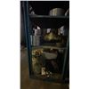 Image 6 : 6 TIER METAL SHELF UNIT WITH CONTENTS - METAL CHUCK JAW SPACERS, TAPE, SOME TOOLS AND HARDWARE