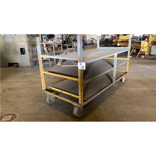3 TIER METAL MOBILE MATERIAL CART