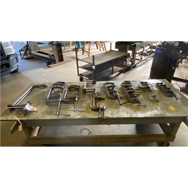 GROUP OF APPROX. 25 ASSORTED SIZE METAL C-CLAMPS