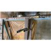 Image 4 : METAL A-FRAME MATERIAL STORAGE RACK AND (1) SECTION OF ALUMINIUM STEP LADDER