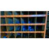 Image 3 : METAL FRAMED WORK TABLE WITH (56) COMPARTMENT ORANGE PARTS BIN AND ALL CONTENTS -COTTER PINS,