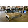 Image 1 : METAL FRAME WITH WOOD MOBILE PLATFORM MATERIAL CART - APPROX. 4FT X 2 1/2FT