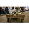Image 3 : METAL FRAME WITH WOOD MOBILE PLATFORM MATERIAL CART - APPROX. 4FT X 2 1/2FT