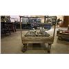 Image 4 : METAL FRAME WITH WOOD MOBILE PLATFORM MATERIAL CART - APPROX. 4FT X 2 1/2FT