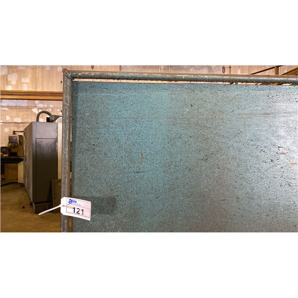 METAL FRAMED WITH WOOD LARGE DIVIDER PANEL STAND - APPROX.10FT X 6FT