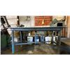 Image 1 : CUSTOM WELDED STEEL WORK TABLE - APPROX. 5FT X 2 1/2FT X 2 1/2FT HIGH WITH 1/2" TOP