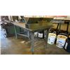 Image 2 : CUSTOM WELDED STEEL WORK TABLE - APPROX. 5FT X 2 1/2FT X 2 1/2FT HIGH WITH 1/2" TOP