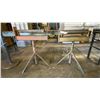 Image 5 : 12FT ADJUSTABLE MATERIAL ROLLER CONVEYER, (3) MATERIAL ROLLER STANDS AND (1) STEEL LAY-OUT TABLE
