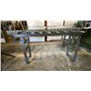 Image 7 : 12FT ADJUSTABLE MATERIAL ROLLER CONVEYER, (3) MATERIAL ROLLER STANDS AND (1) STEEL LAY-OUT TABLE