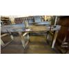 Image 5 : CUSTOM BUILT STEEL MATERIAL LAY-OUT WORK TABLE AND STEEL BRUSHES WITH STAND