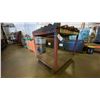 Image 4 : STEEL AND WOOD 2 TIER WORK TABLE - APPROX. 3 1/2FT X 4FT X 3 1/2FT HIGH