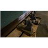 Image 15 : STEEL AND WOOD WORK TABLE WITH ATTACHED VISE, MACHINIST VISE AND ASSORTED INDUSTRIAL GRINDER