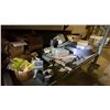 Image 10 : METAL MOBILE WORK TABLE WITH ASSORTED LATHE PARTS, TOOLS AND ATTACHMENTS