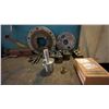 Image 2 : METAL MOBILE WORK TABLE WITH ASSORTED LATHE PARTS, TOOLS AND ATTACHMENTS