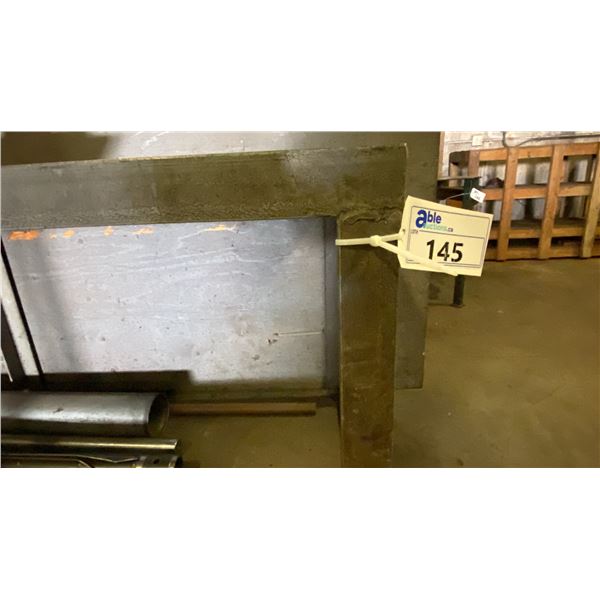 METAL & WOOD 2 TIER WORK TABLE - APPROX. 6FT X 2FT X 3FT HIGH