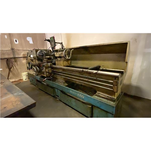 MICROCUT  METAL LATHE MODEL JHS-S1TURN (610 X2000) WITH 3 JAW CHUCK, 4 JAW CHUCK, (3) STEADY RESTS