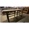Image 2 : METAL AND WOOD WORK BENCH WITH MECHANICS VISE - APPROX. 7FT X 2FT X 3FT HIGH