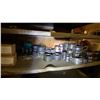 Image 10 : 2 METAL SHELVING UNITS AND CONTENTS - AIR LINE HOSE, BANDSAW BLADES, SAND PAPER AND MORE