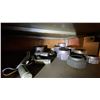 Image 12 : 2 METAL SHELVING UNITS AND CONTENTS - AIR LINE HOSE, BANDSAW BLADES, SAND PAPER AND MORE