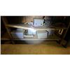 Image 7 : 2 METAL SHELVING UNITS AND CONTENTS - AIR LINE HOSE, BANDSAW BLADES, SAND PAPER AND MORE