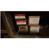 Image 9 : 2 METAL SHELVING UNITS AND CONTENTS - AIR LINE HOSE, BANDSAW BLADES, SAND PAPER AND MORE
