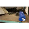 Image 4 : ASSORTED TRUCK PARTS - TIRES, COVER, FRONT BUMPER, SPRINGS AND RUNNING BOARDS