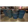 Image 1 : GROUP OF 11 METAL BARRELS