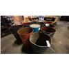 Image 5 : GROUP OF 11 METAL BARRELS
