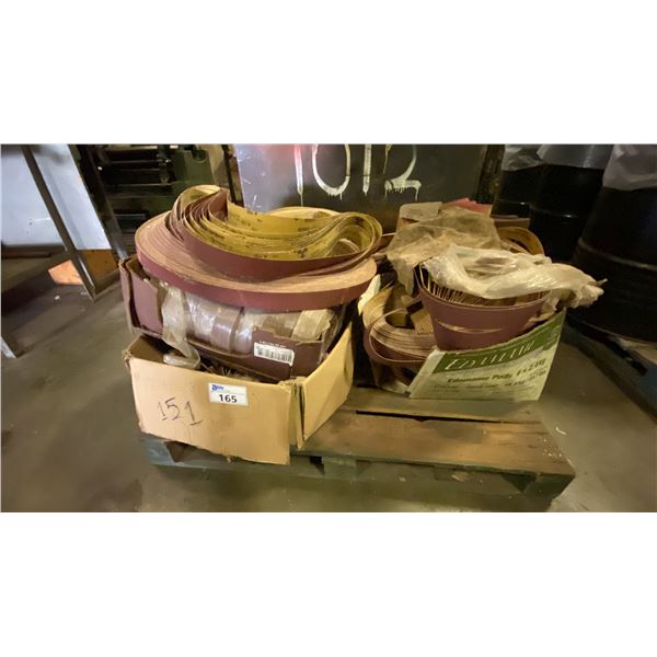 PALLET OF ASSORTED BOXES OF SANDING BELT