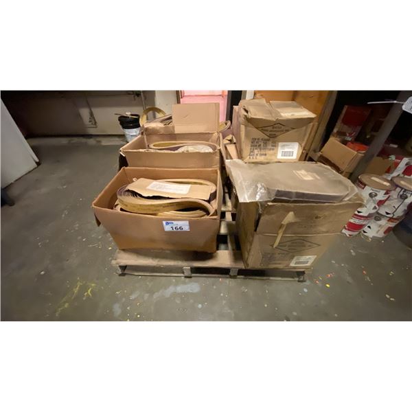 PALLET OF ASSORTED BOXES OF SANDING BELT