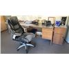 Image 1 : DOWNSTAIRS OFFICE CONTENTS - DESKS, FILING CABINETS , CHAIRS, FAN, HEATER AND OFFICE SUPPLIES