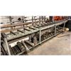 Image 1 : 16' ROLLER FEED TABLE. 35 1/2" HIGH. ADJUSTABLE LEVELERS.
