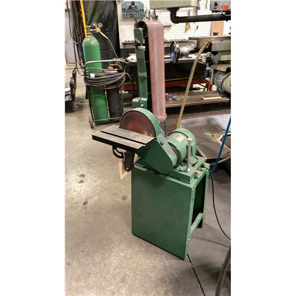 INDUCTION VERTICAL SANDER. 9" DISK. APPROX. 6" X 48" BELT
