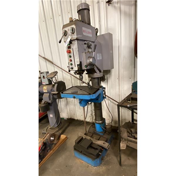BULLDOG DRILL PRESS MODEL ZY5035A. DRILLING CAPACITY 35MM, 3 PHASE, DIMENSIONS APPROX 38" X 24"