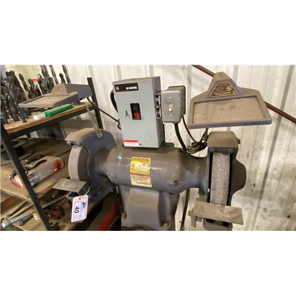 BALDOR 13  GRINDER. 2 HP, 3 PHASE, ON FLOOR STAND. MODEL 1215W