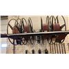Image 4 : 8' METAL WORK BENCH. 4 DRAWERS, 5" VISE, COMPLETE SET OF MATCHING COMBINATION WRENCHES (7MM-24MM),